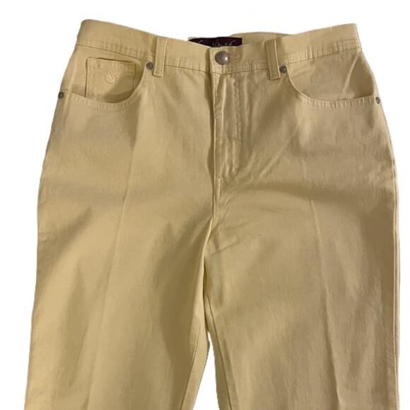NWT Gloria Vanderbilt Amanda Women's Jeans Size 10 Yellow Stretch Average - Picture 3 of 6